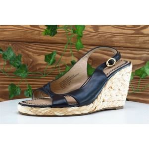 BP. Sz 7 M‎ Black Slingback Leather Women Sandals